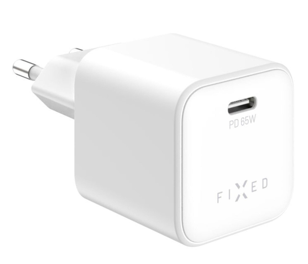 FIXED Ładowarka sieciowa USB-C GaN Charger 65W Mini (biały) FIXCG65M-C-WH - 1484709 - zdjęcie
